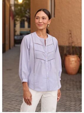 LN Gorgeous Periwinkle Blue Paloma Blouse by Maye XS
